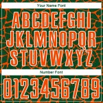 Custom Green Orange-White Abstract Network Splash Sublimation Soccer Uniform Jersey Custom Green Orange-White Abstract Network Splash Sublimation Soccer Uniform Jersey
