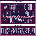 Custom Navy Crimson-White Line Sublimation Soccer Uniform Jersey Custom Navy Crimson-White Line Sublimation Soccer Uniform Jersey