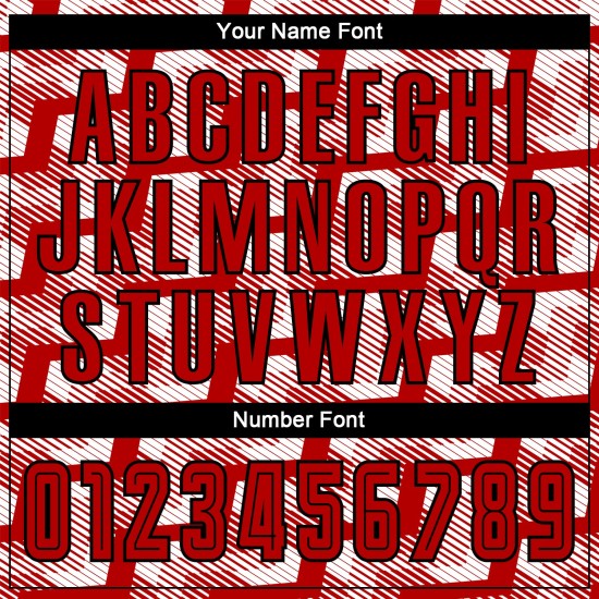 Custom Red Black-White Line Sublimation Soccer Uniform Jersey Custom Red Black-White Line Sublimation Soccer Uniform Jersey