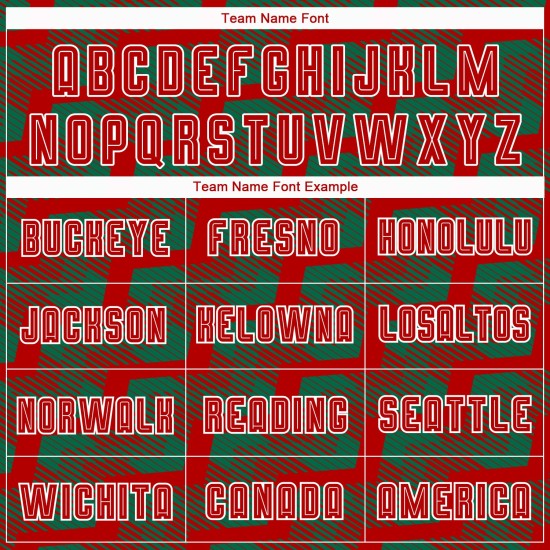 Custom Red Kelly Green-White Line Sublimation Soccer Uniform Jersey Custom Red Kelly Green-White Line Sublimation Soccer Uniform Jersey