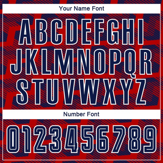 Custom Red Navy-White Line Sublimation Soccer Uniform Jersey Custom Red Navy-White Line Sublimation Soccer Uniform Jersey