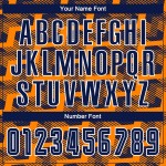 Custom Navy Bay Orange-White Line Sublimation Soccer Uniform Jersey Custom Navy Bay Orange-White Line Sublimation Soccer Uniform Jersey